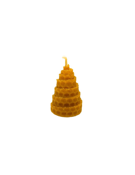 Vela de Miel Pack de 6 - Forma Espiral 5 x 3 cm | Cera Pura de Abeja