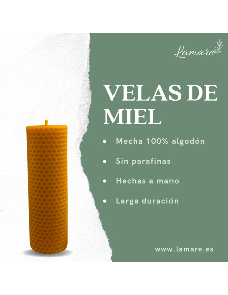 100% Natural Beeswax Candle 15 x 4.5 cm – Handmade and Natural