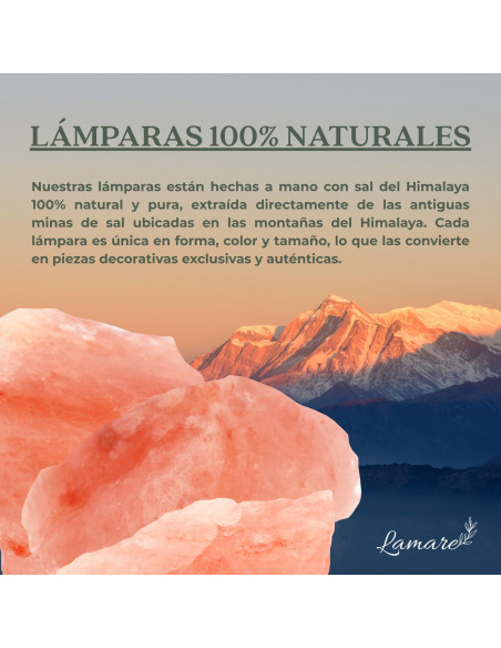 Lámpara y Portavelas de Sal del Himalaya | Luz Cálida y Purificadora