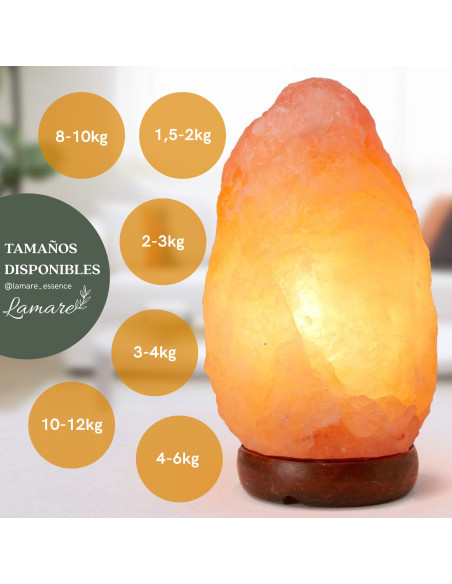 Set Làmpada Sal Himàlaia 2–3 kg + 2 Portallums | Decoració Natural