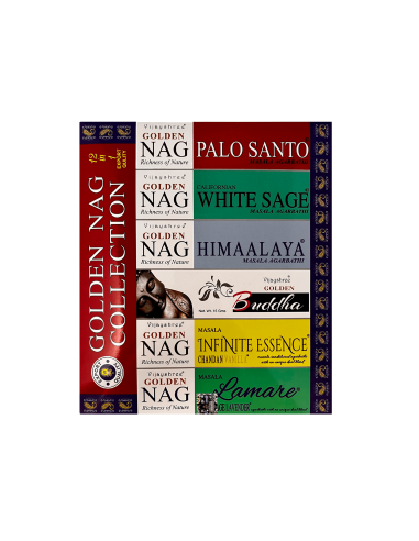 Surtit d'Inciens Vijayshree Golden Nag - 12 Fragàncies + 2 Exclusives