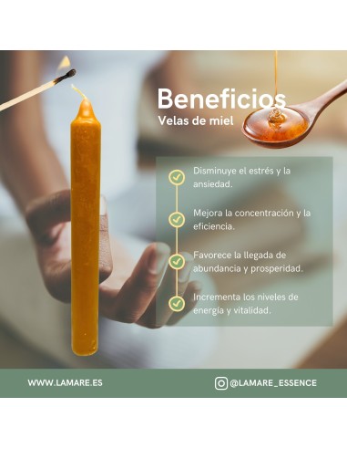 100% Natural Beeswax Candle 20 x 2 cm – Handmade and Natural