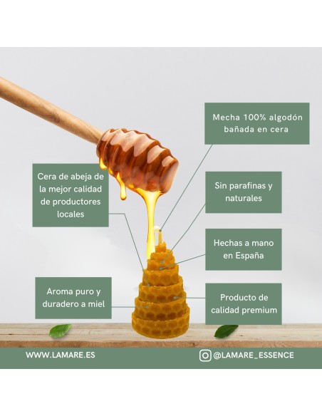 Espelma de Mel d’Abella 100% Natural 5 x 3 cm – Artesanal i Natural