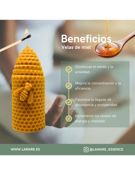 Espelma de Mel Pack de 4 - 11 x 4 cm