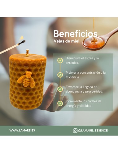 Beeswax Honey Candle Pack of 2 - 8 x 6 cm