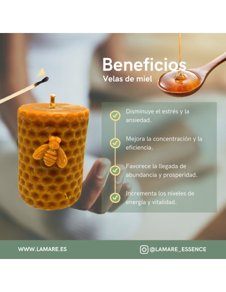 Beeswax Honey Candle Pack of 2 - 8 x 6 cm