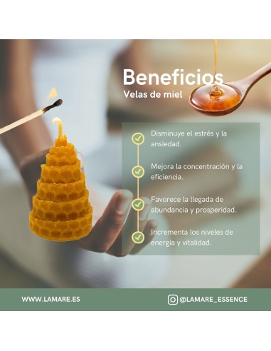 Honey Candle Pack of 6 - Spiral Shape 5 x 3 cm | Pure Beeswax