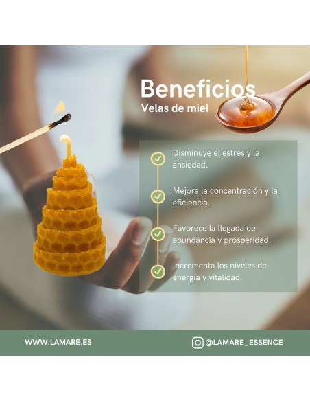 Honey Candle Pack of 6 - Spiral Shape 5 x 3 cm | Pure Beeswax