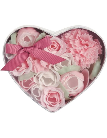 Estuche Corazón Flores de Jabón Rosa – Regalo Elegante