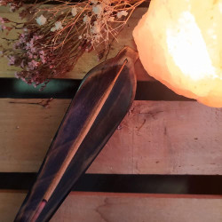 Porta encens artesanal Oslo de fusta tropical 24,5 cm