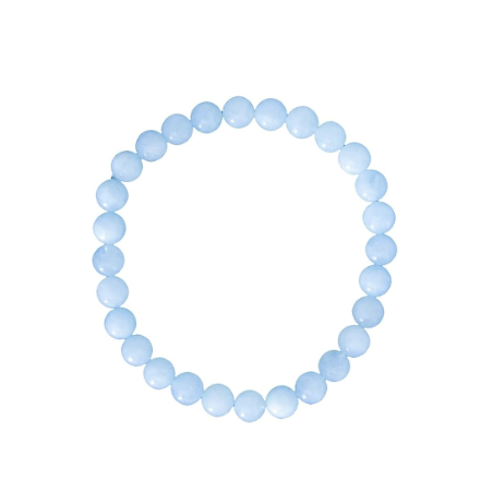 Pulsera de Piedra Natural Aguamarina - Calidad Premium