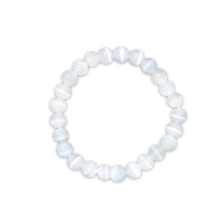 Pulsera de Selenita Natural Premium - Hecho a Mano