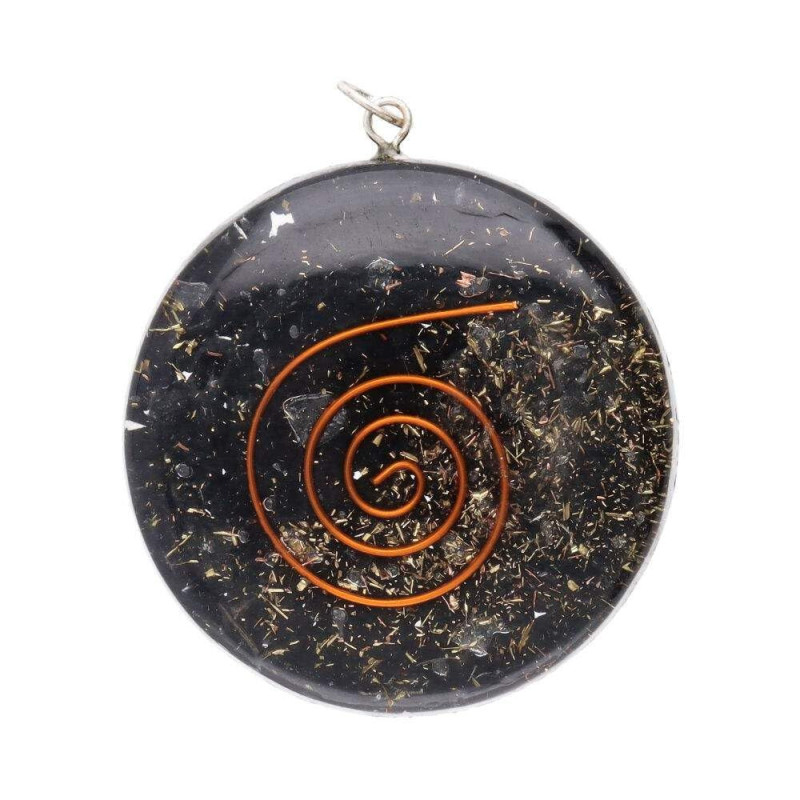 Colgante Círculo Orgonita con Shungita - Protección y Energía