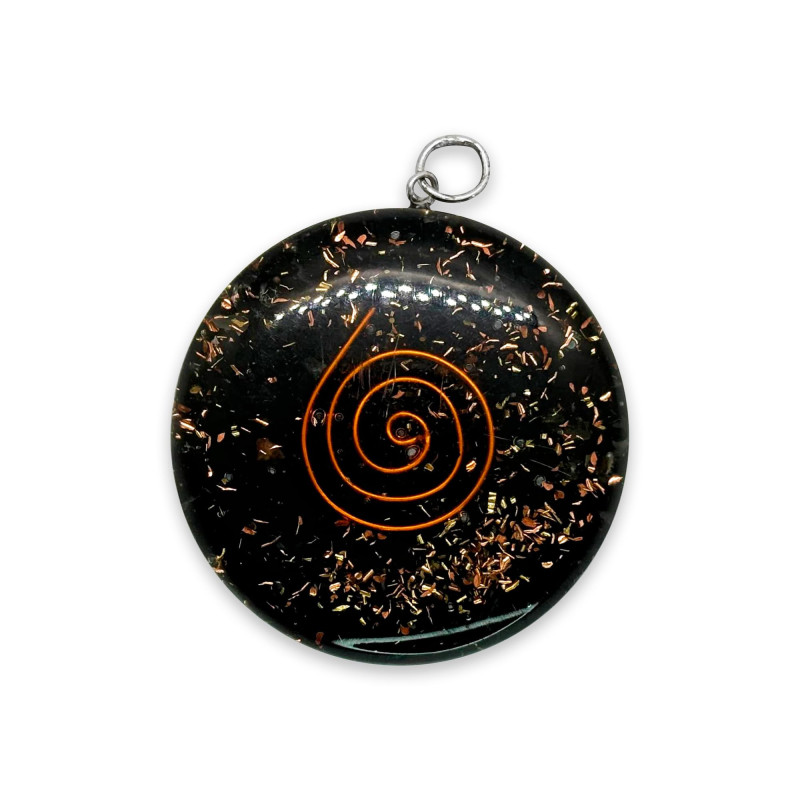 Colgante Círculo Orgonita con Shungita - Protección y Energía