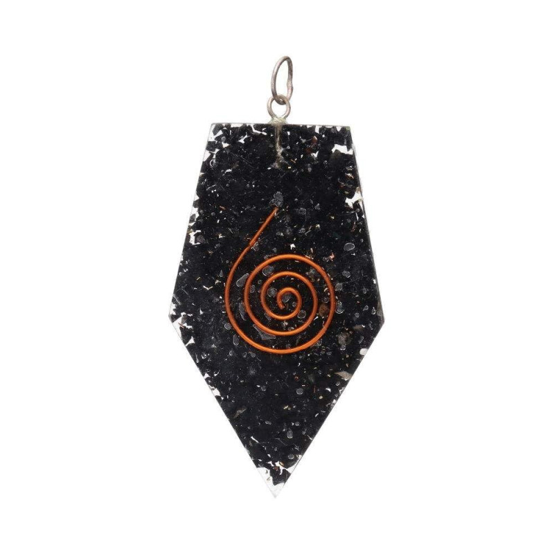 Pentagonal Orgonite Resin Pendant with Shungite - Energy Protection