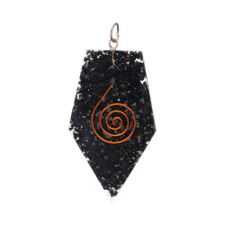 Pentagonal Orgonite Resin Pendant with Shungite - Energy Protection