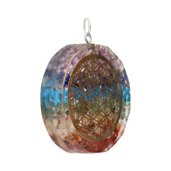 Colgante Resina Chakras Flor de la Vida - Armonía y Energía Positiva