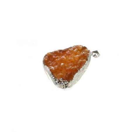 Natural Citrine Druzy Pendant