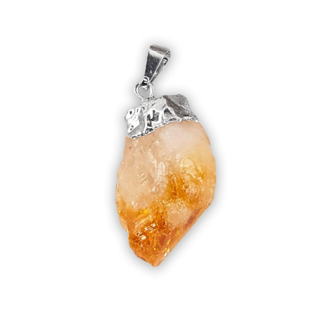 Raw Citrine Point Pendant – Unique Abundance Amulet