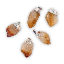Raw Citrine Point Pendant – Unique Abundance Amulet