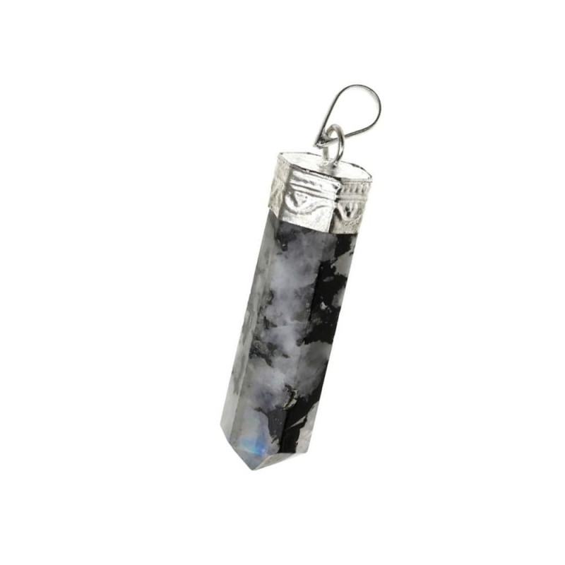 Moonstone Crystal Point Pendant - Spiritual Balance & Connection