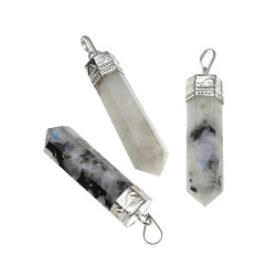 Moonstone Crystal Point Pendant - Spiritual Balance & Connection