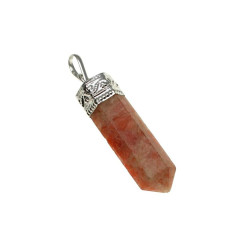 Sunstone Crystal Point Pendant - Vital Energy & Joy