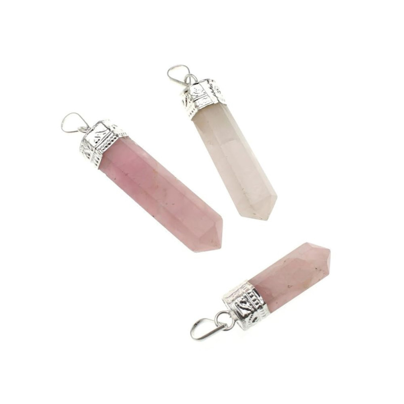 Rose Quartz Crystal Point Pendant - Love & Energy Balance