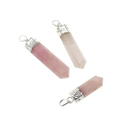 Rose Quartz Crystal Point Pendant - Love & Energy Balance