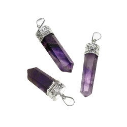 Colgante Punta de Mineral de Amatista - Energía y Sanación