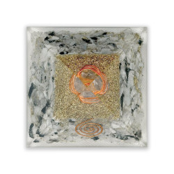 Orgonite Pyramid with Moonstone 76 mm - Energy & Balance