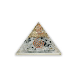 Orgonite Pyramid with Moonstone 2.4” (61 mm) - Energy & Harmonization