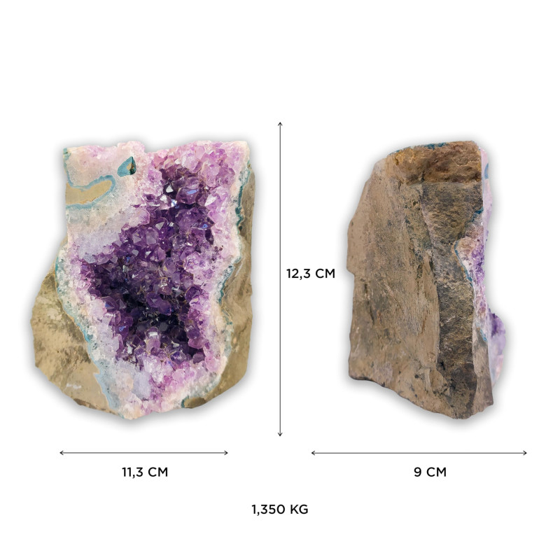 Natural Amethyst Druze Uruguay 1.30–1.40 kg | Decorative & Energetic
