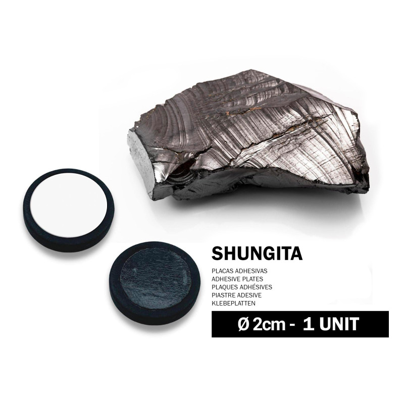 Plaques Adhesives de Shungita Rodona – Pack de 3 | Protecció EMF