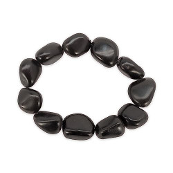 Black Tourmaline Tumbled Stone Bracelet | Protection & Positive Energy