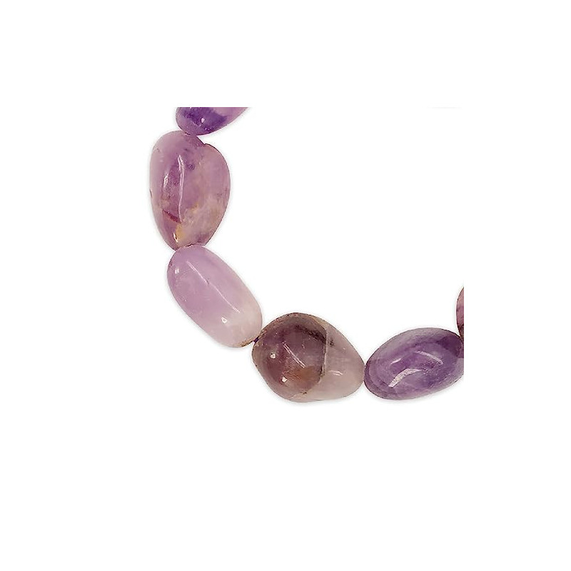 Amethyst Tumbled Stone Bracelet | Elegance & Spiritual Calm