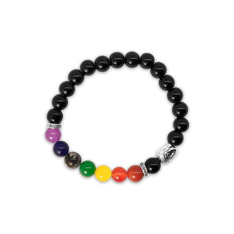 Pulsera de Piedra Natural 7 Chakras Buddha | Equilibrio Energético