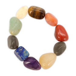 Pulsera 7 Chakras de Cantos Rodados – Equilibrio Energético y Bienesta