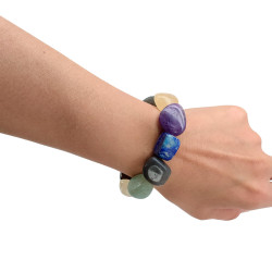 7 Chakras Tumbled Stones Bracelet – Energy Balance & Wellbeing