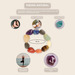 7 Chakras Tumbled Stones Bracelet – Energy Balance & Wellbeing