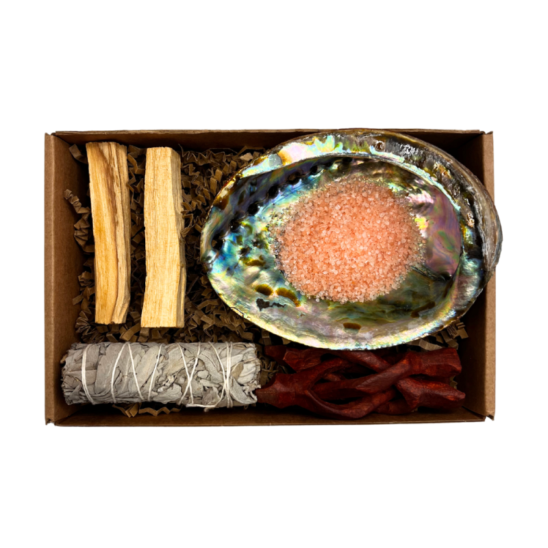 Kit Smudge Abulón de Neteja i Purificació - Salvia, Palo Santo i Abuló